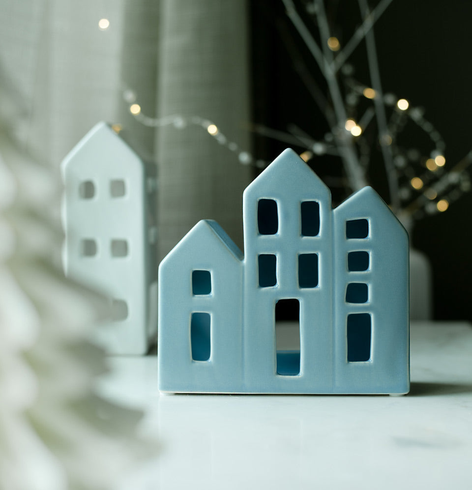 Ceramic Blue House Decor