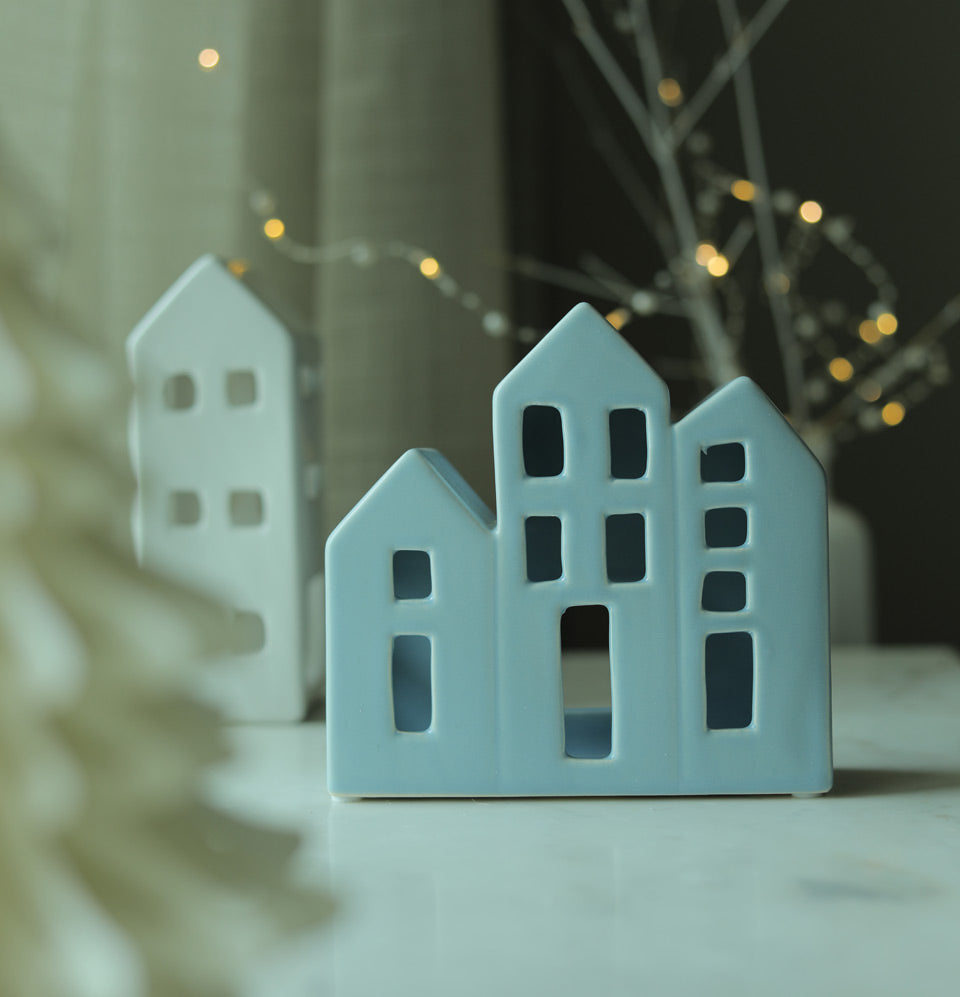 Ceramic Blue House Decor