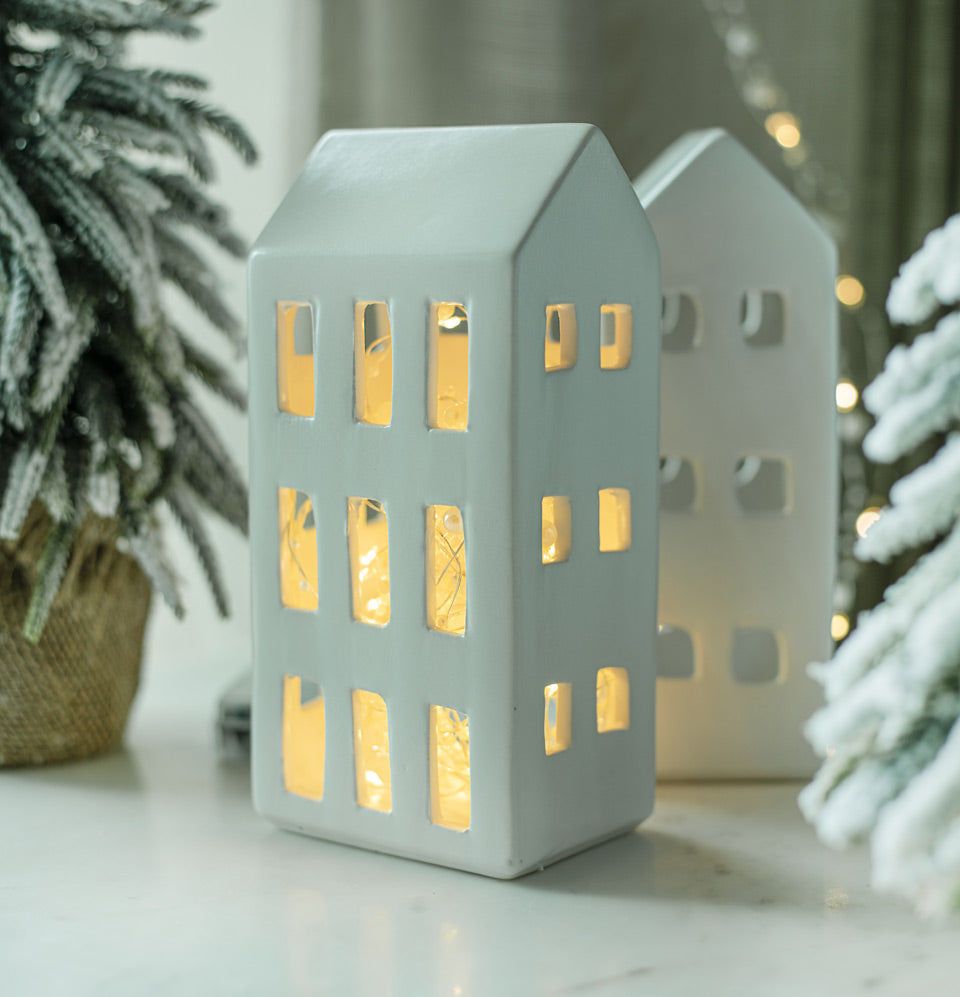 Ceramic White House Decor