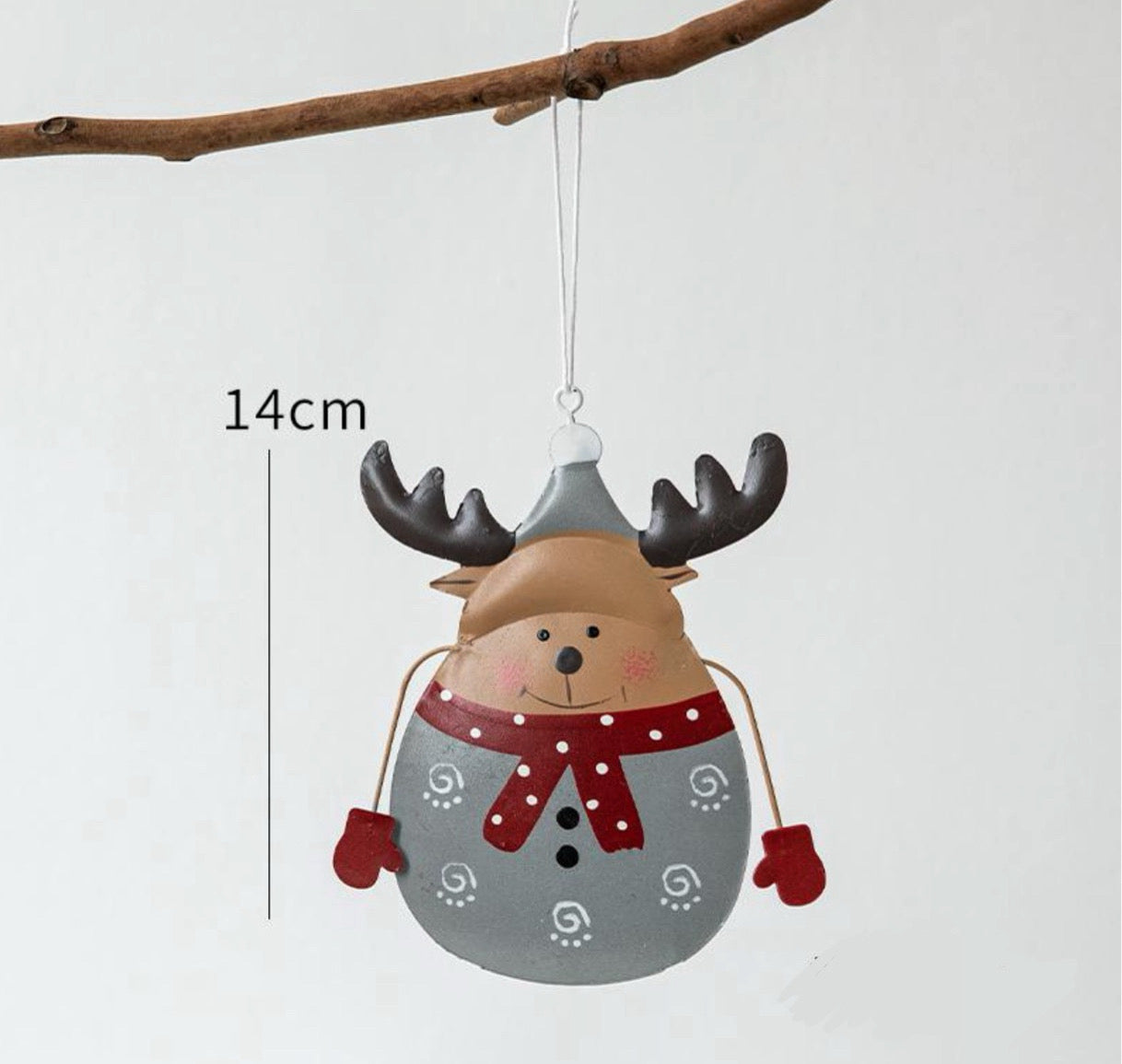 Reindeer printed ornament