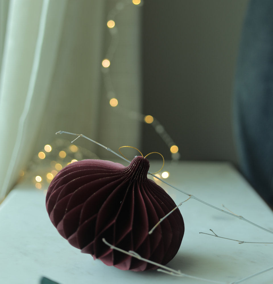 Maroon Paper Ornament