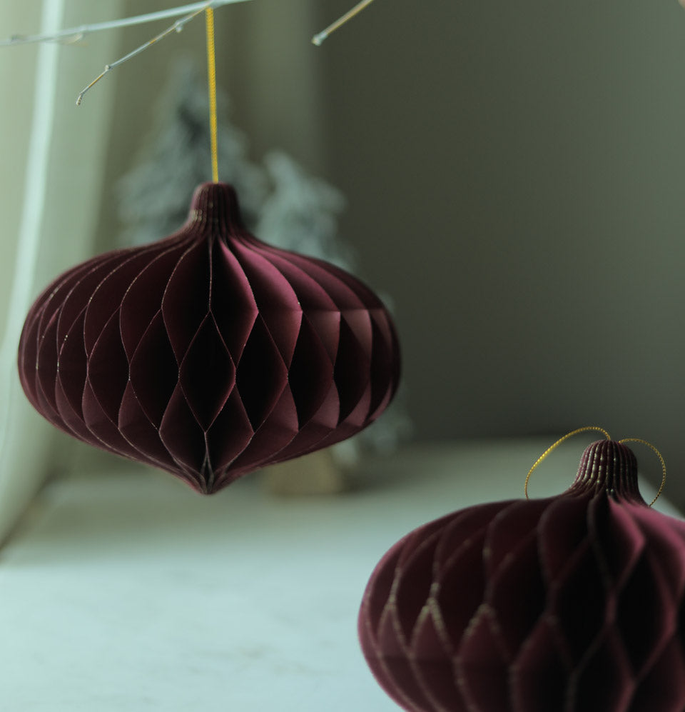 Maroon Paper Ornament