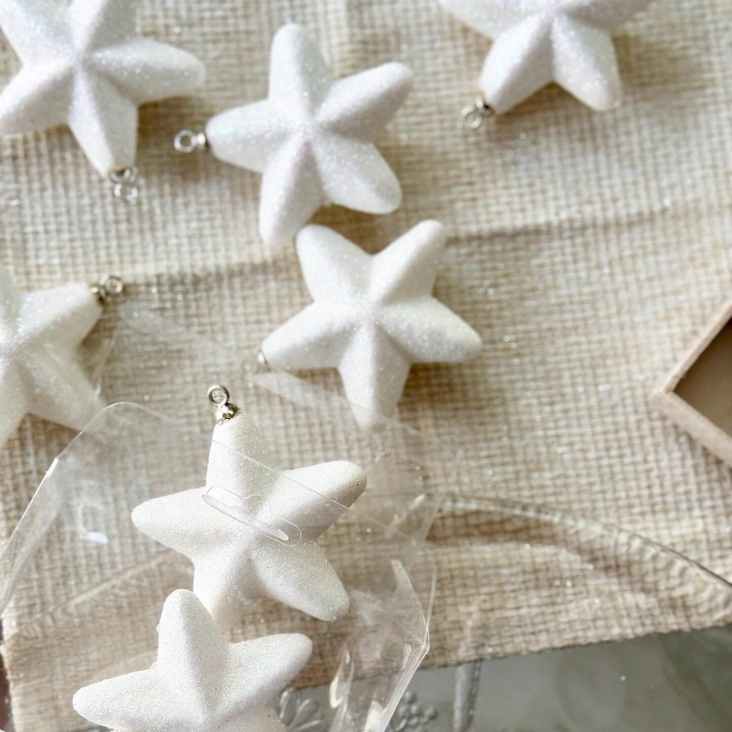 white star ornament set