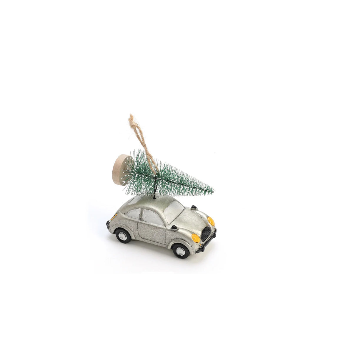 Silver car ornament