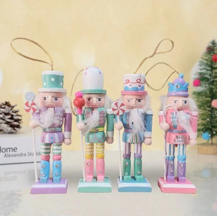 Pastel nutcracker set of 4