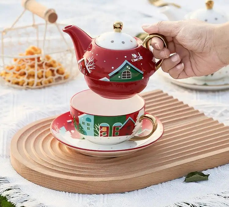 Christmas teapot set