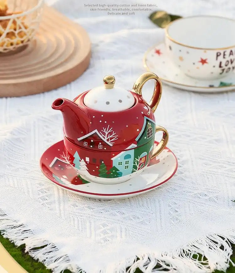 Christmas teapot set